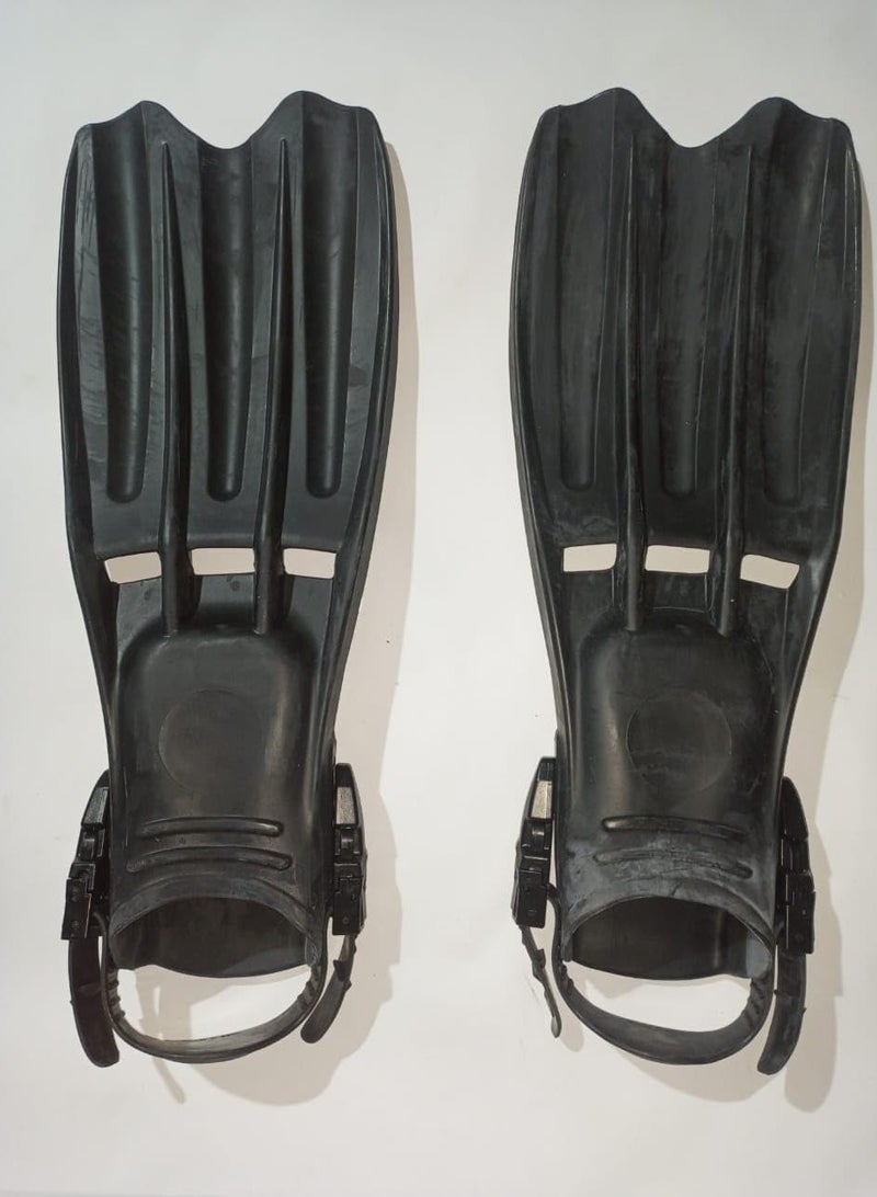 SOFAB SOFAB SAUDI (YM) (SF-SWANN-DIVEFINS-BLACK-C14A) Greater Protection Under Water Rubber Diving Fins, Designed for Spearfishing, Special Resistant Thermoplastic Elastomer Rubber, Size: M