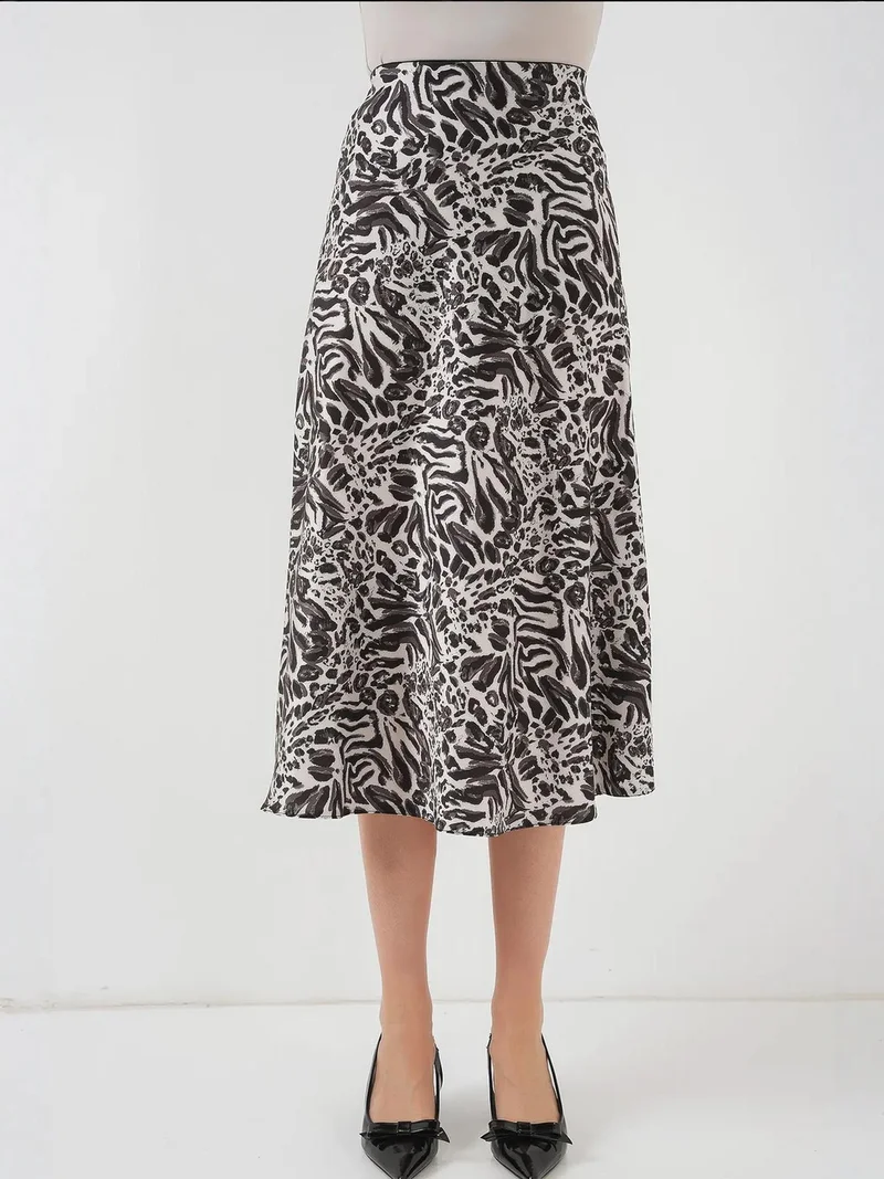 BIG DART BDART Elastic A-Form Fit Midi Skirt