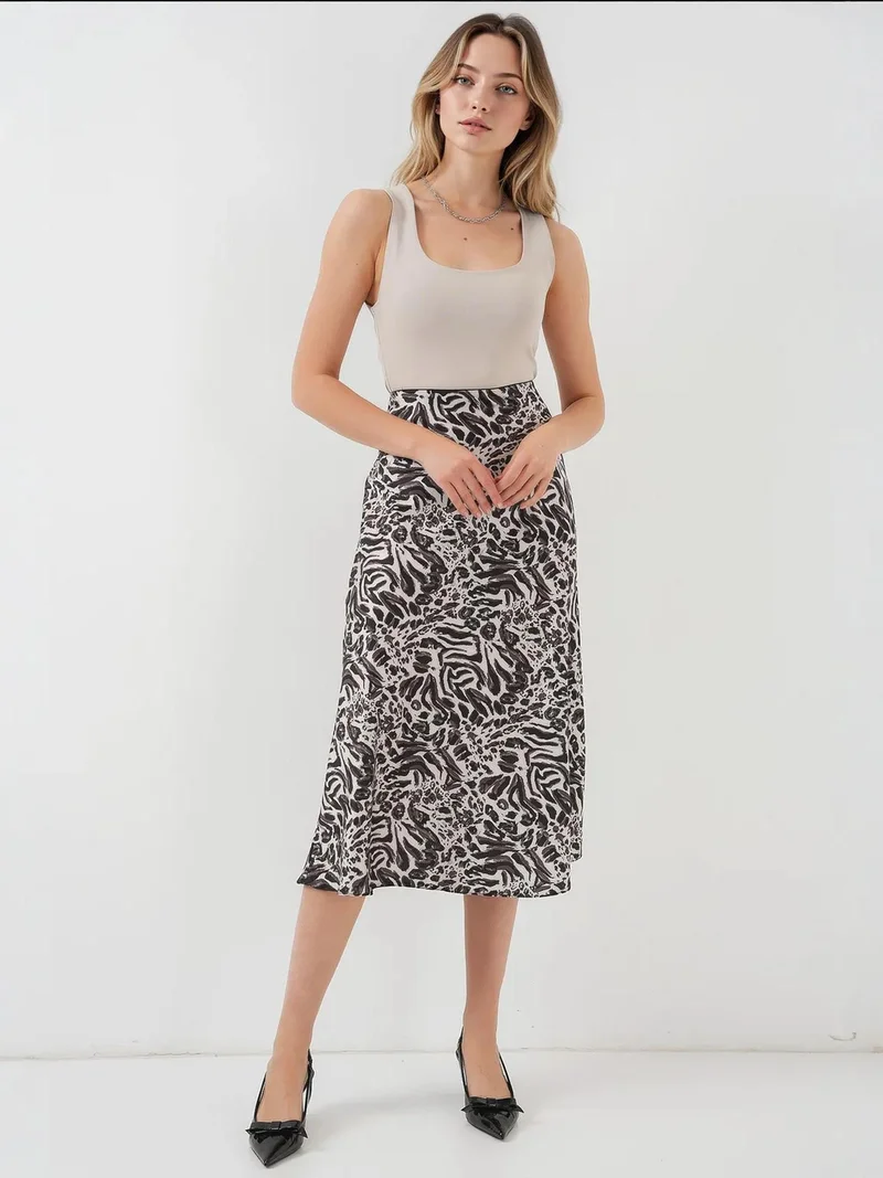 BIG DART BDART Elastic A-Form Fit Midi Skirt