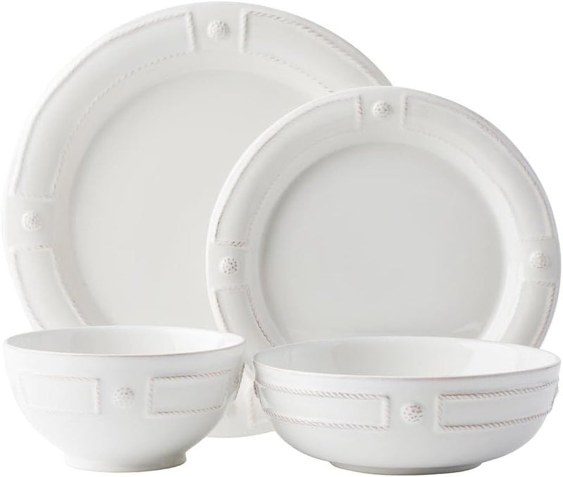 Juliska Berry  Thread French Panel 4pc Place Setting  Whitewash - Image 1