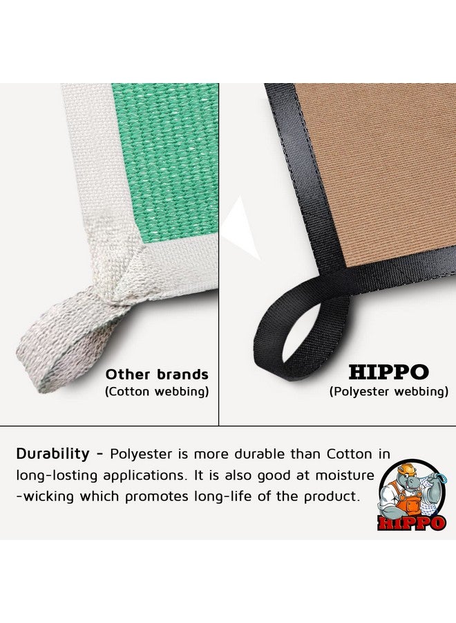 Hippo HIPPO Shade Sail with Polyester Band Affordable & Premium 150 GSM Sun Shade UV Block for Outdoor Car Parking (Beige, 9.5FTX13FT) - Image 4