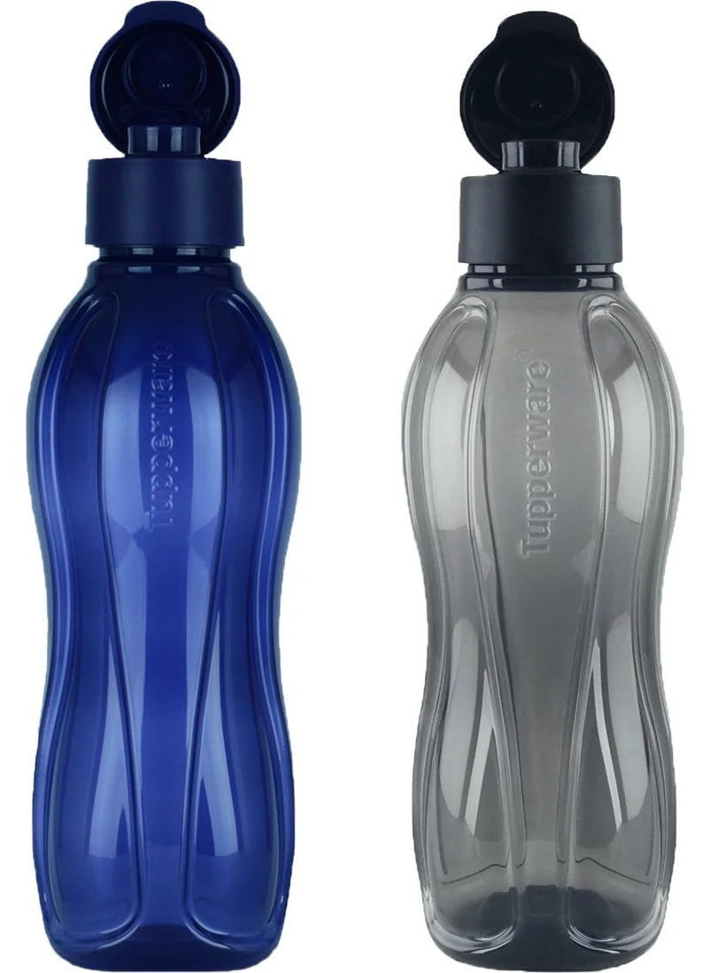 تابروير Eco Bottle 1 Liter Dark Blue and 1 Liter Black