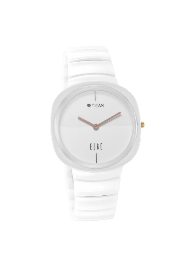 تيتان Unisex's Ceramic Analog Watch 1841QC03 - 38 mm