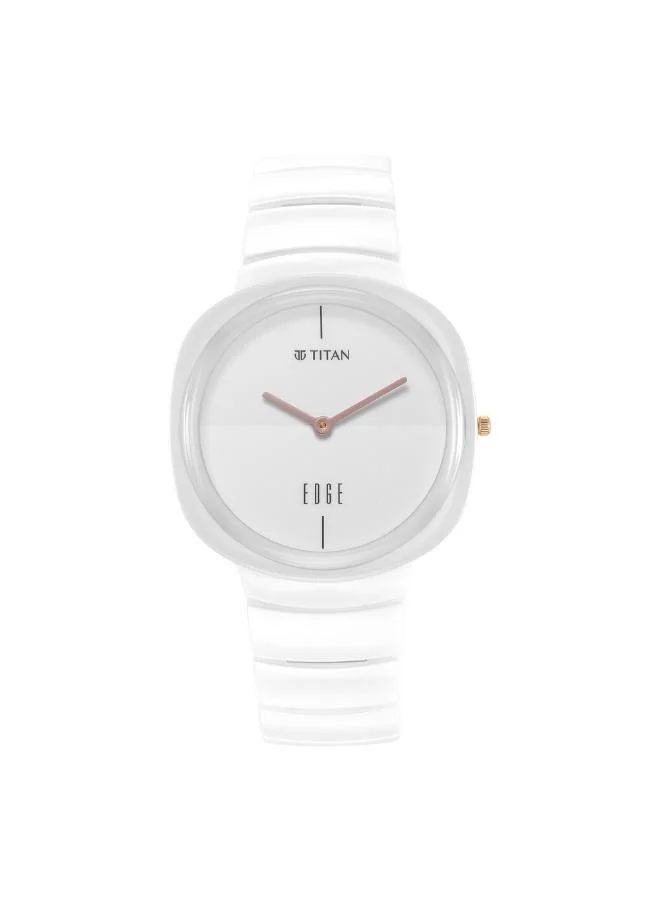 تيتان Unisex's Ceramic Analog Watch 1841QC03 - 38 mm