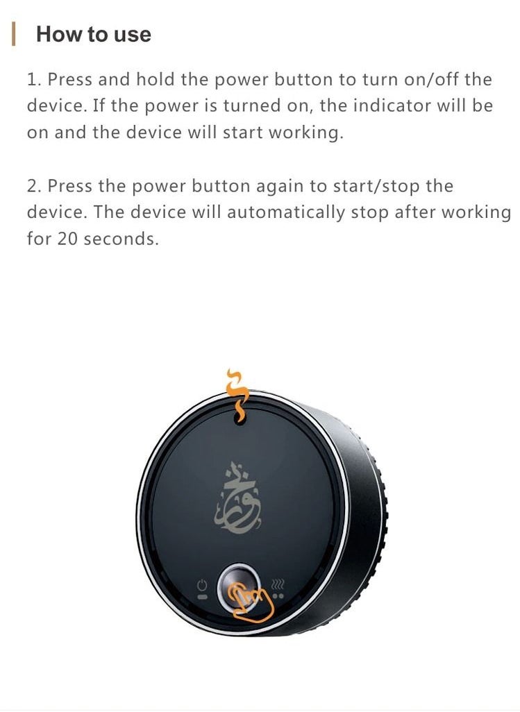 Bakhoor Car Aroma Diffuser USB Rechargeable Battery Oil Aromatherapy Machine Fragrance Diffuser Air Freshener for Home Car  - Image 3