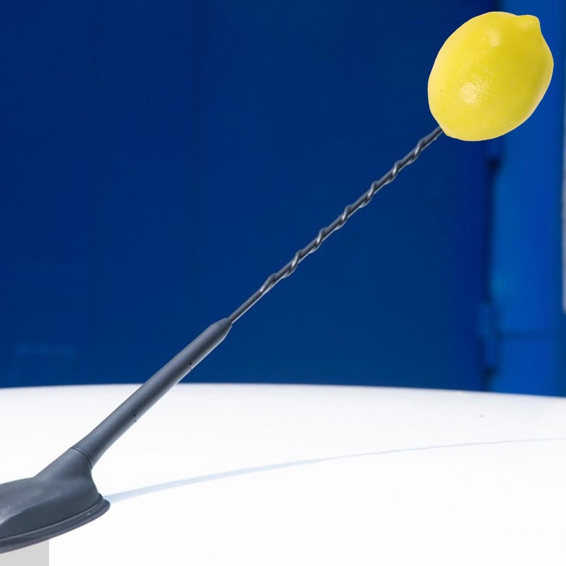 Realistic Faux Lemon Car Antenna Topper Quick Install Charming Roof Ornament - Image 5