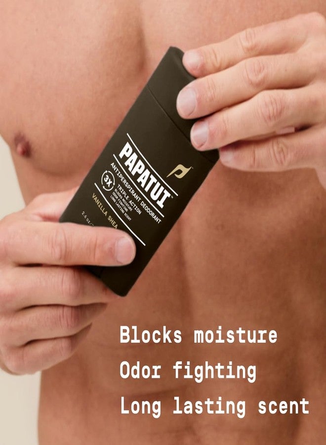 PAPATUI by Dwayne Johnson Triple Action Antiperspirant for Men | Sweat Control, Odor Neutralizer & Skin Nourishing | Vanilla Shea | 2.6 oz - Image 5