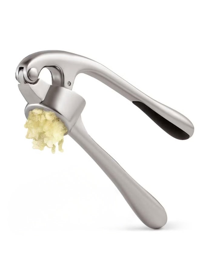 Lukadah Kitchen Premium Garlic Press Set - Rust Proof & Dishwasher Safe Professional Garlic Mincer Tool - Easy-Squeeze, Easy-Clean with Soft, Ergonomic Handle - Silicone Garlic Peeler & Brush - Image 1
