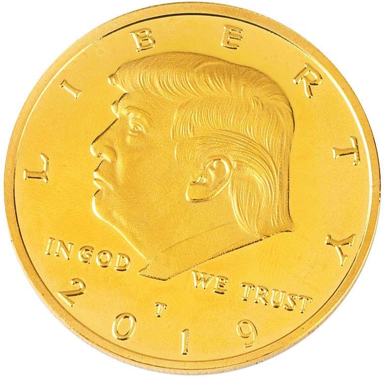 كلاراكو عملة دونالد ترامب الذهبية، عملة ذهبية مطلية بالذهب لعام 2019، الرئيس الخامس والأربعون - عبوة من 20 قطعة - Image 2
