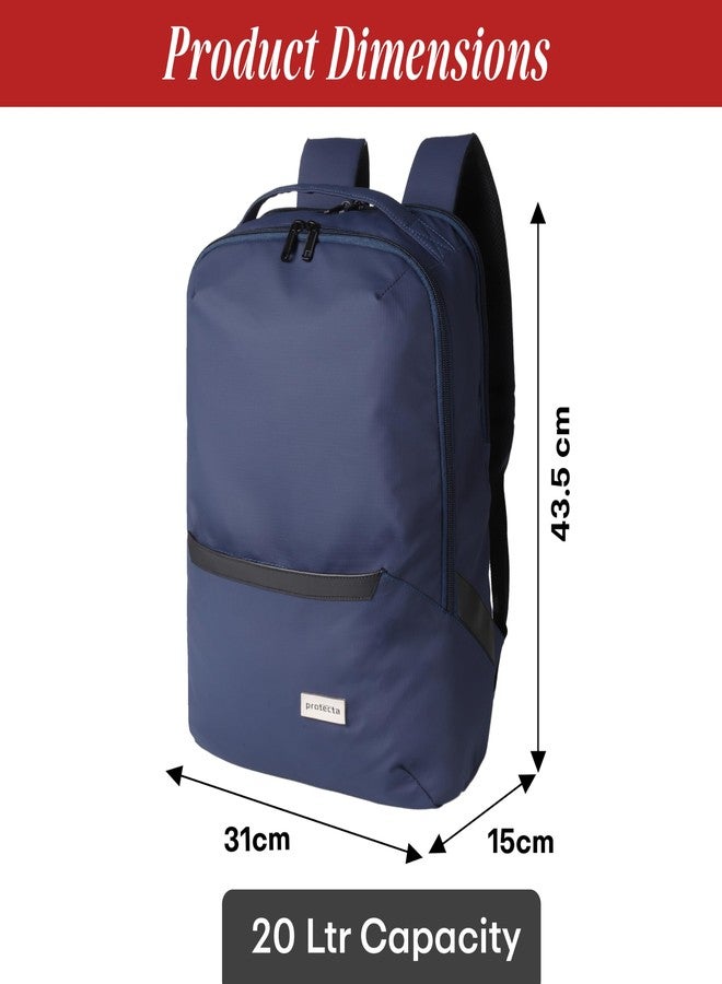 Protecta Apex Professional Backpack for Men & Women Water Resistant Business Bag Fits Laptops up to 15.6 Inches & MacBooks up to 16 Inches Trolley Sleeve Lightweight Corporate Backpack Navy Blue - Image 3