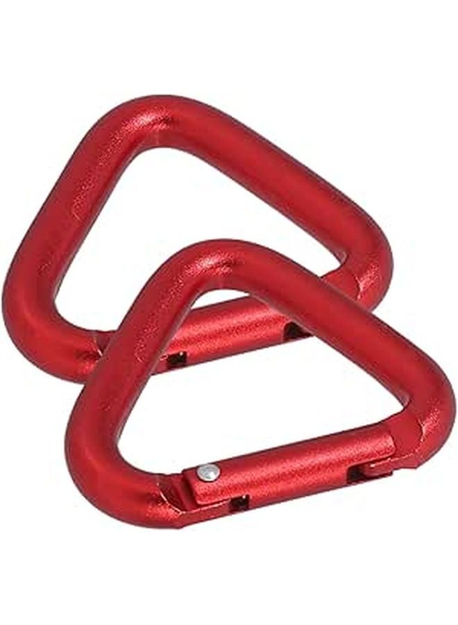 2Pcs Triangle Carabiner Clips Lightweight For Outdoor Hiking Mountaineering Keychain Accessories - Image 1