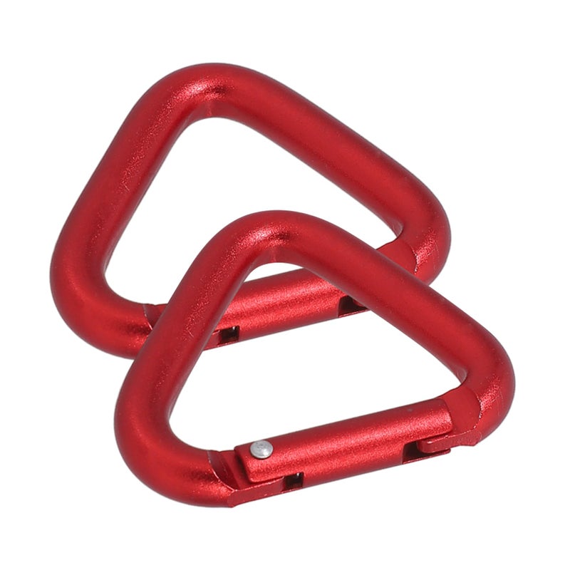 2Pcs Triangle Carabiner Clips Lightweight For Outdoor Hiking Mountaineering Keychain Accessories - Image 2