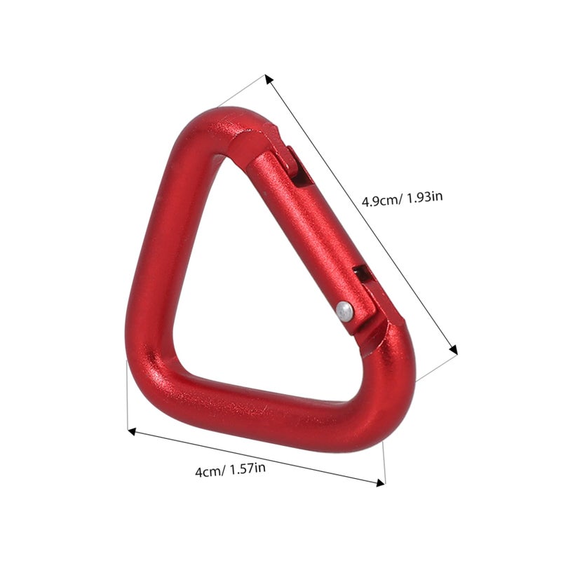2Pcs Triangle Carabiner Clips Lightweight For Outdoor Hiking Mountaineering Keychain Accessories - Image 3