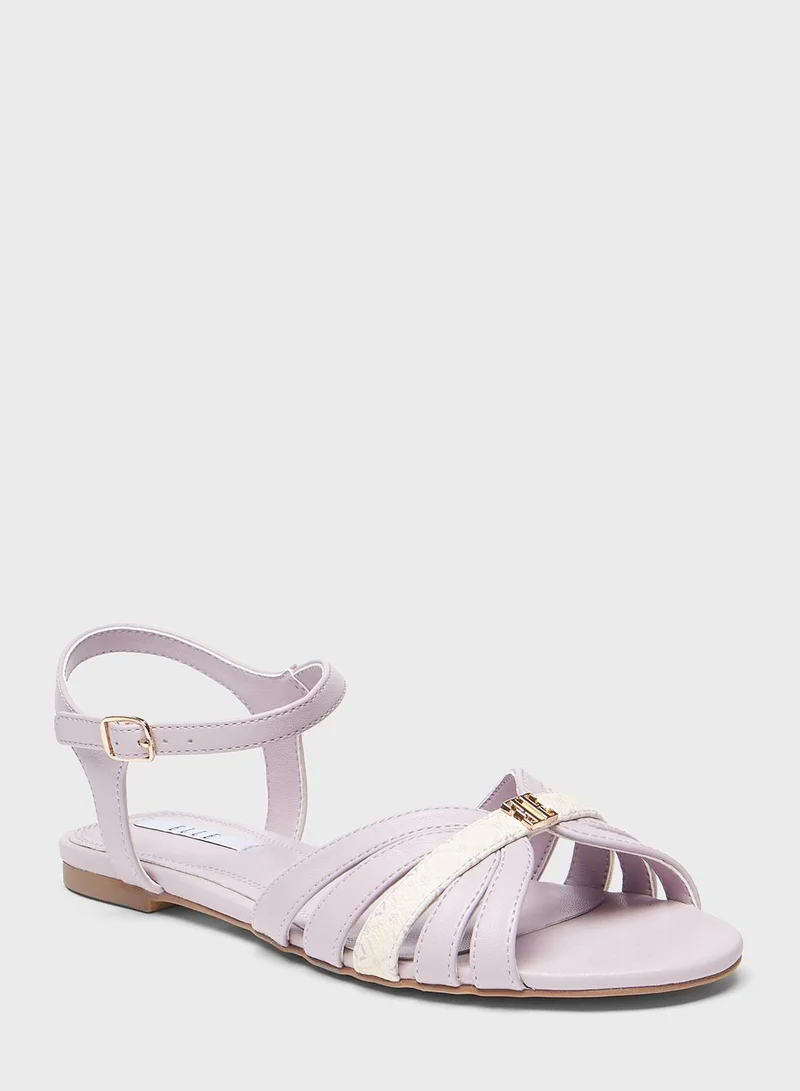 ايل Multi Strap Flat Sandals