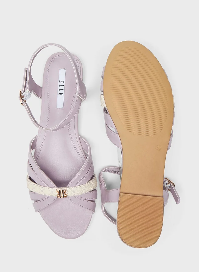ايل Multi Strap Flat Sandals
