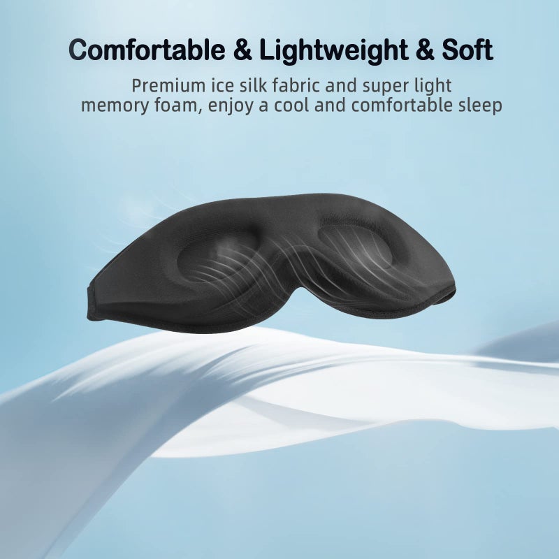LitBear Sleep Masks for Women, Pink Eye Mask for Sleeping, Comfortable Night Sleeping Mask, Soft Contoured Eye Cover for Sleeping with Elastic Strap for Side Sleeper Men Flying Shift Worker - Image 5