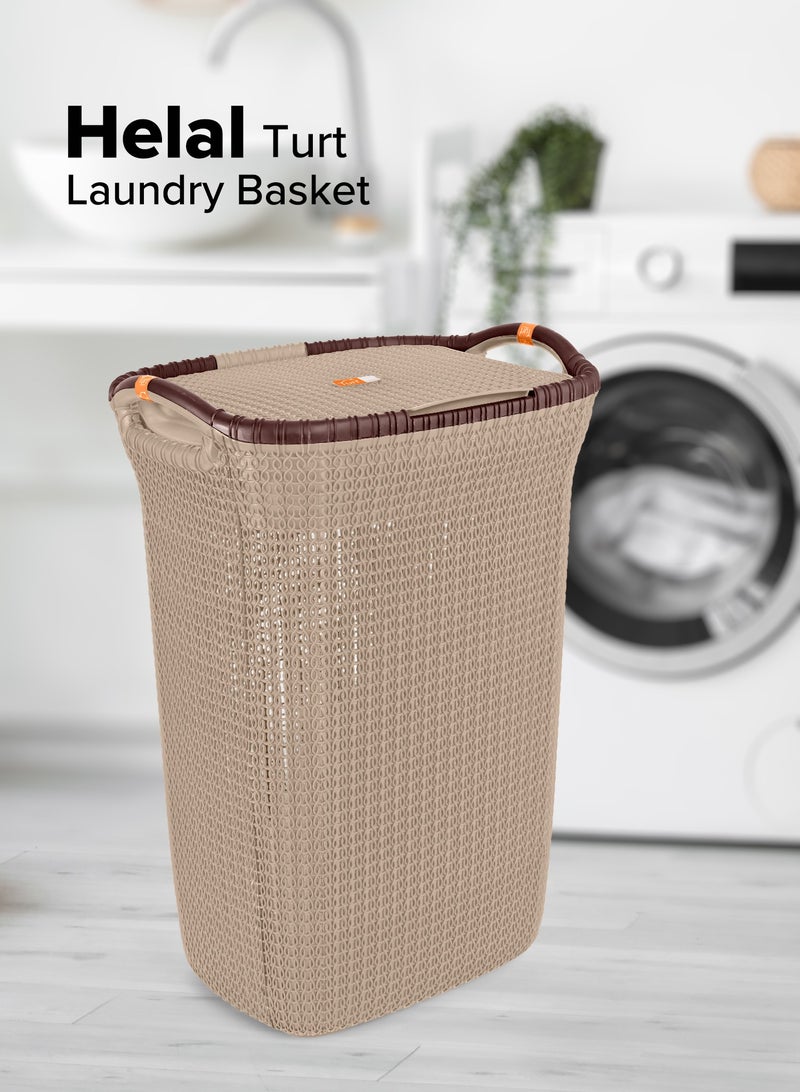 Helal Beige Cafe Turt Laundry Basket  - Image 1