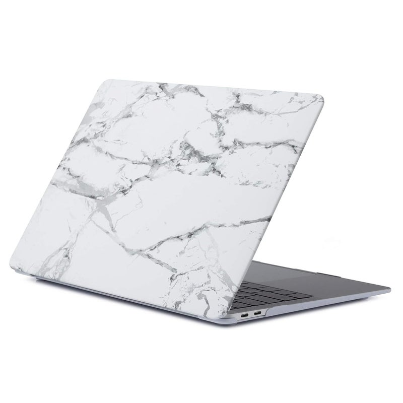 GIOIA BAZAAR Case for MacBook, Plastic Hard Shell Case Cover Only Compatible with MacBook Air 13 inch/ 13.3" (Models: A1369 & A1466, Older Version 2010-2017 Release) (Marble White/Black) - Image 1