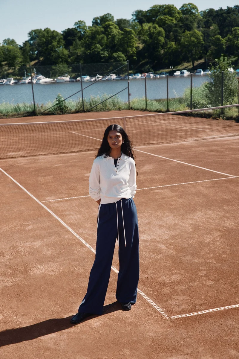 اتش اند ام بنطلون واسع برباط خصر