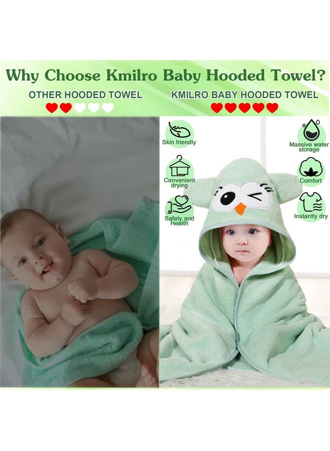 kmilro 4 Styles Hooded Baby Towels, Premium Coral Fleece Ultra Soft Absorbent 32 x 32 Inch Unisex Baby Bath Towel for Newborns, Toddlers, and Kids, Natural Baby Stuff Towel with Hood for Boy and Girl - Image 5