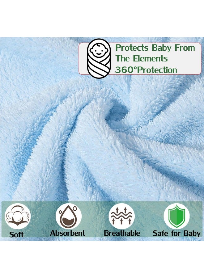kmilro 4 Styles Hooded Baby Towels, Premium Coral Fleece Ultra Soft Absorbent 32 x 32 Inch Unisex Baby Bath Towel for Newborns, Toddlers, and Kids, Natural Baby Stuff Towel with Hood for Boy and Girl - Image 3