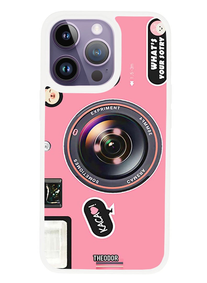 Theodor Protective Case Anti Scratch Shock Proof Cover For APPLE IPHONE 14 PRO MAX Camera 1 (White Bumper) - Image 1