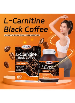 l carnitine coffee for weight loss DHOP L-Carnitine Black Capsules，Double Blocker，Boost Cellular Energy，Fitness Support，Burn Fat Daily Use with 60 capsules | Best Price KSA Melano Pharma Gluta Skin Termogenici e Bruciagrassi Quantity based price:For 5-20 boxes