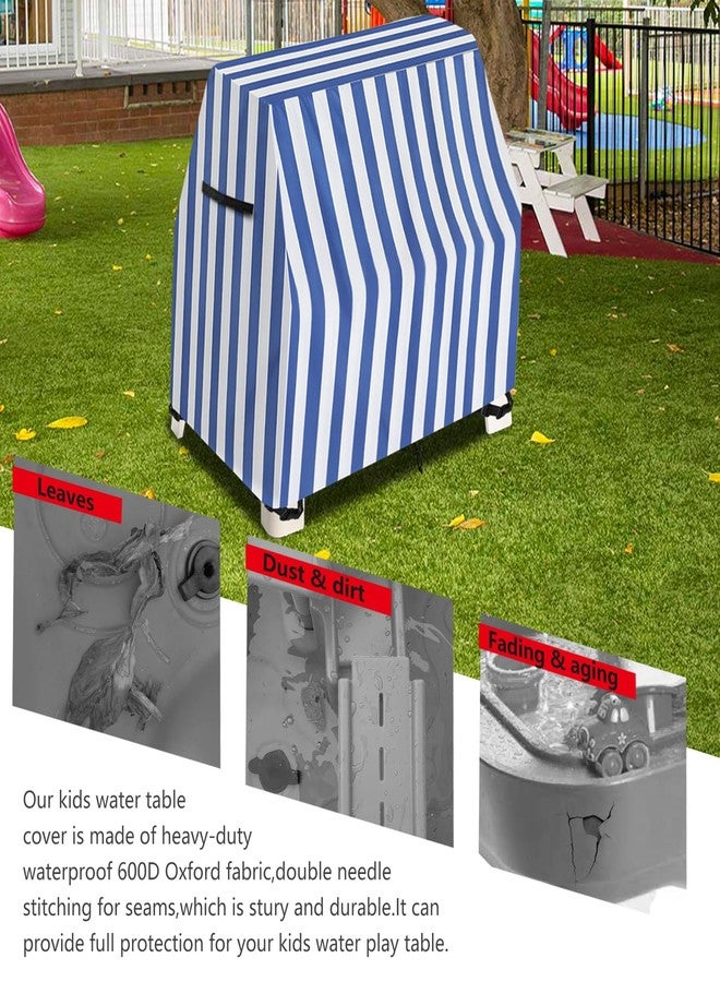 Alickwang AIickwang Kids Water Table Cover,Outdoor Heavy Duty 600D Waterproof Anti-UV Toddler Water Play Tables Cover,Compatible with GoSports Splash Station Water Table,Blue - Image 4
