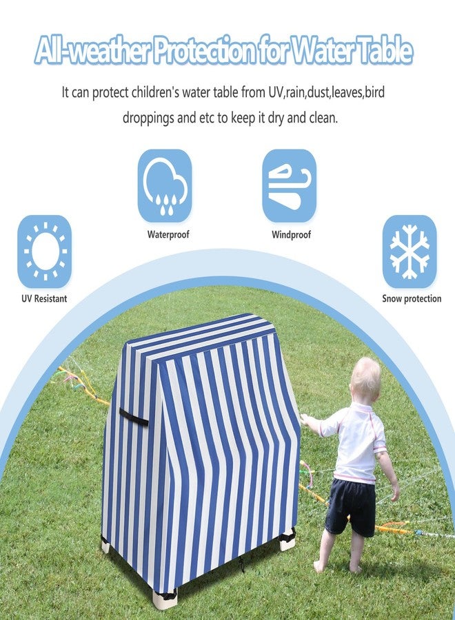 Alickwang AIickwang Kids Water Table Cover,Outdoor Heavy Duty 600D Waterproof Anti-UV Toddler Water Play Tables Cover,Compatible with GoSports Splash Station Water Table,Blue - Image 3