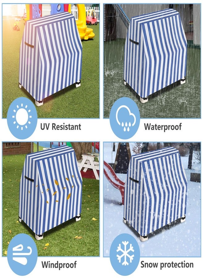 Alickwang AIickwang Kids Water Table Cover,Outdoor Heavy Duty 600D Waterproof Anti-UV Toddler Water Play Tables Cover,Compatible with GoSports Splash Station Water Table,Blue - Image 5