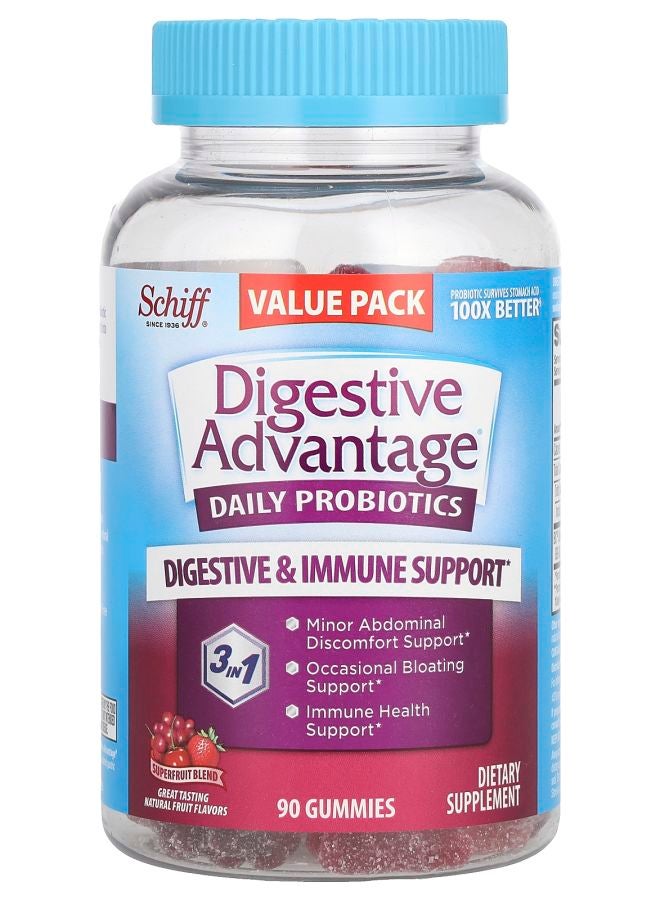 Digestive Advantage® Daily Probiotic Gummies Superfruit Blend 90 Gummies