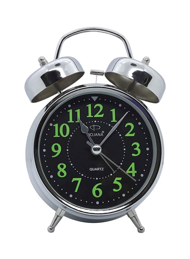 Dojana Analog Desk Clock Silver/Black - Image 1