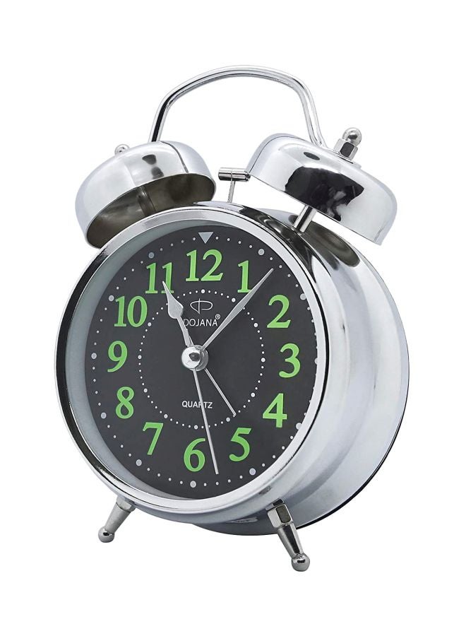 Dojana Analog Desk Clock Silver/Black - Image 3