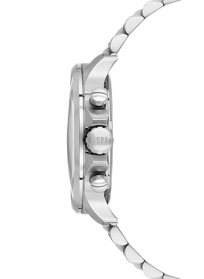 U.S. Polo Assn. New Stainless Steel Bracelet Quartz Multifunction Watch for Men, 43mm