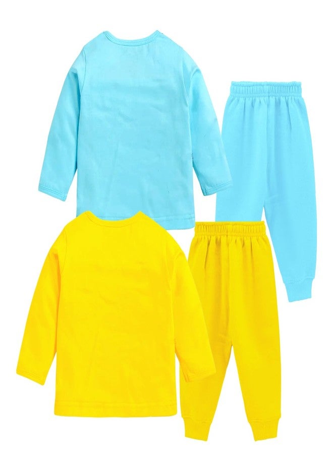 Kuchipoo Baby Boy Regular Fit Cotton T-Shirts and Pyjamas Set (KUC-PSUT-135, 12-18 Months, Multi-Colored) - Image 2