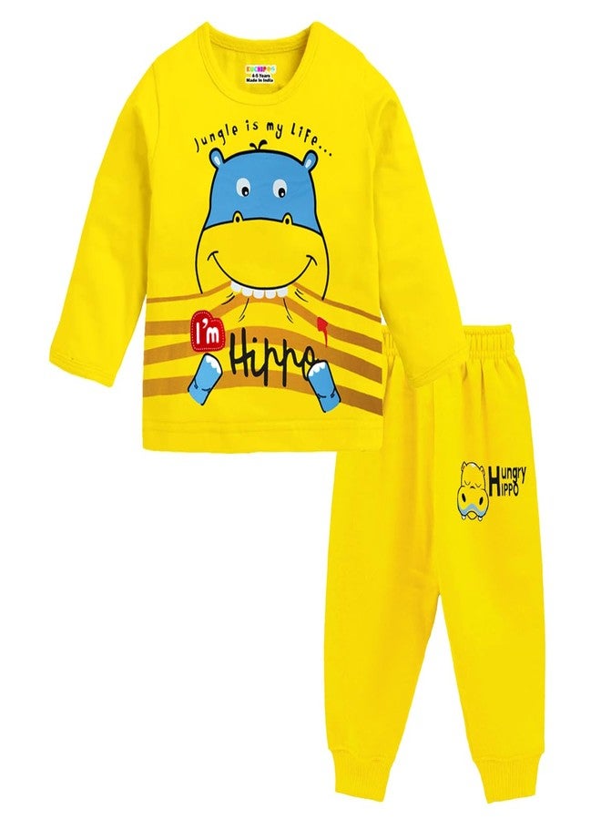 Kuchipoo Baby Boy Regular Fit Cotton T-Shirts and Pyjamas Set (KUC-PSUT-135, 12-18 Months, Multi-Colored) - Image 3