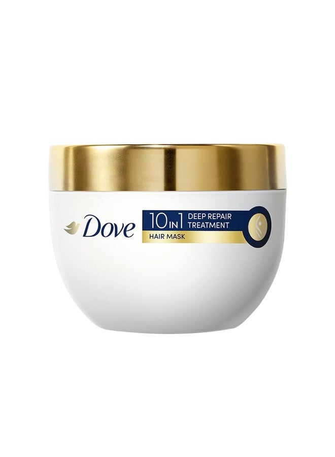 دوف قناع الشعر دوف 10 في 1 للعناية المكثفة والإصلاح العميق، 300 مل - Image 1