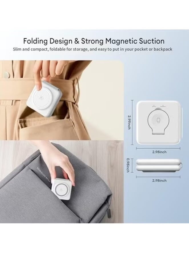 3-in-1 Wireless Charging Pad Magnetic Foldable Fast Charger Station – Travel Charging Dock for Phone, iWatch & AirPods - Image 2