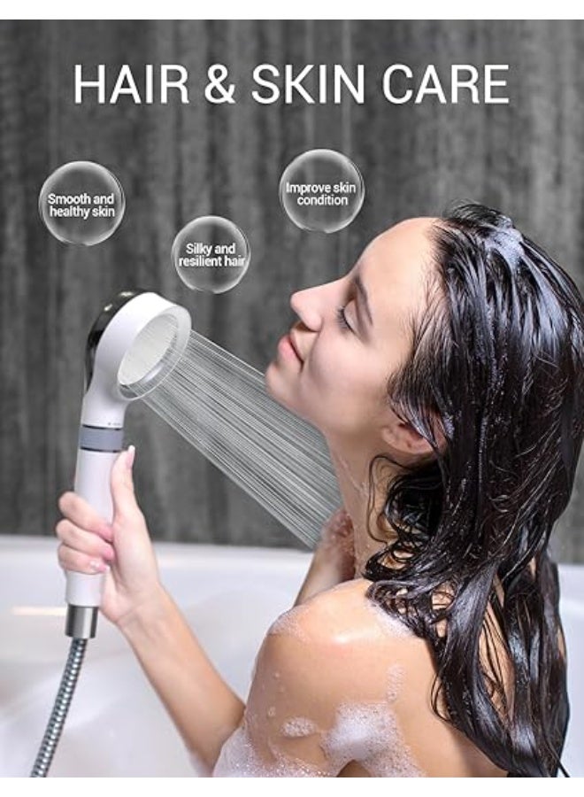 رأس دش محمول باليد موفر للماء والكلور، رأس دش عالي الضغط من ألياف الكربون للمياه العسرة، وضع رش قابل للتعديل، رأس دش شامل لضغط منخفض - Image 4