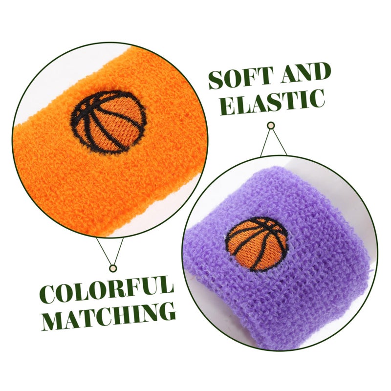 6 Pack Breathable Sports Sweatbands Headbands Wristbands For Running Basketball Tennis Yoga - Image 4