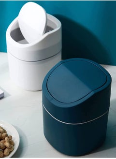 Mini Desktop Bin, Small Bin with Lid, Plastic Trash Can for Vanity Desktop Coffee Table