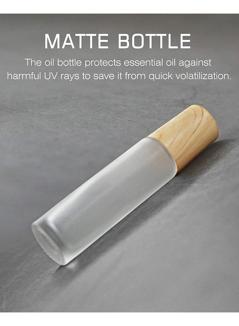 12 Pcs Essential Oil Roller Bottles, 10ml Roll on bottle with Stainless Steel Balls, Refillable Clear Perfume Sample Bottles, Dual Caps, for Perfume, DIY Beauty Body Oil, Dry Flowers - Image 5