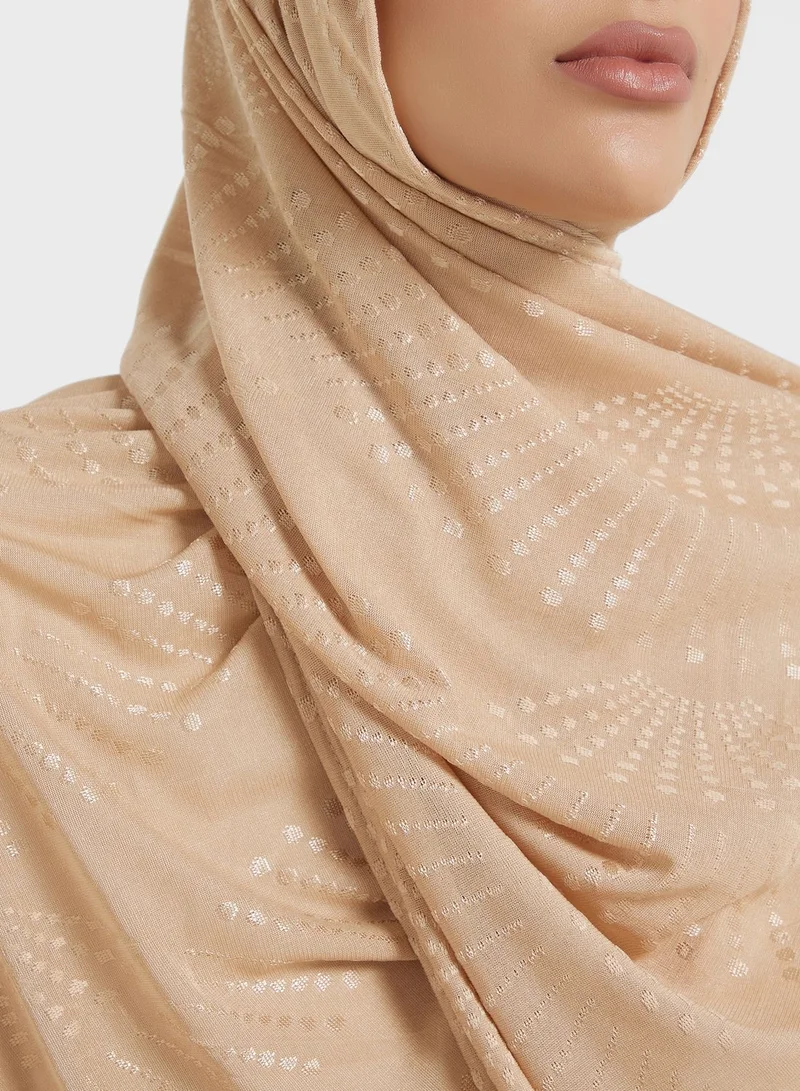 خزانة Embroidered Long Hijab Scarf