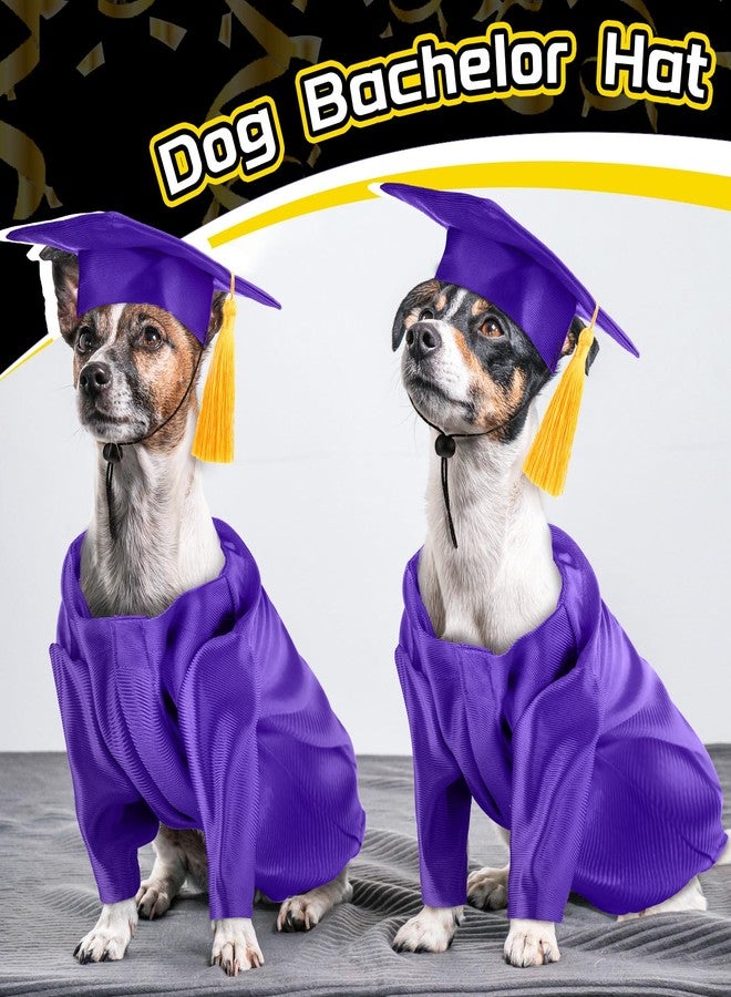 Bunnycool Dog Graduation Cap and Gown 2026 Washable Pet Graduation Costume for Dog Cat Shirt and Hat(Traditional,Purple,M) - Image 5