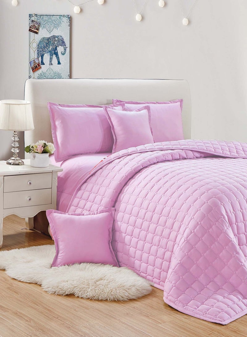 سليب نايت طقم لحاف سليب نايت 6 قطع مقاس كينج 220 × 240 سم طقم سرير قابل للانعكاس مزدوج بلون سادة لجميع الفصول - Image 4