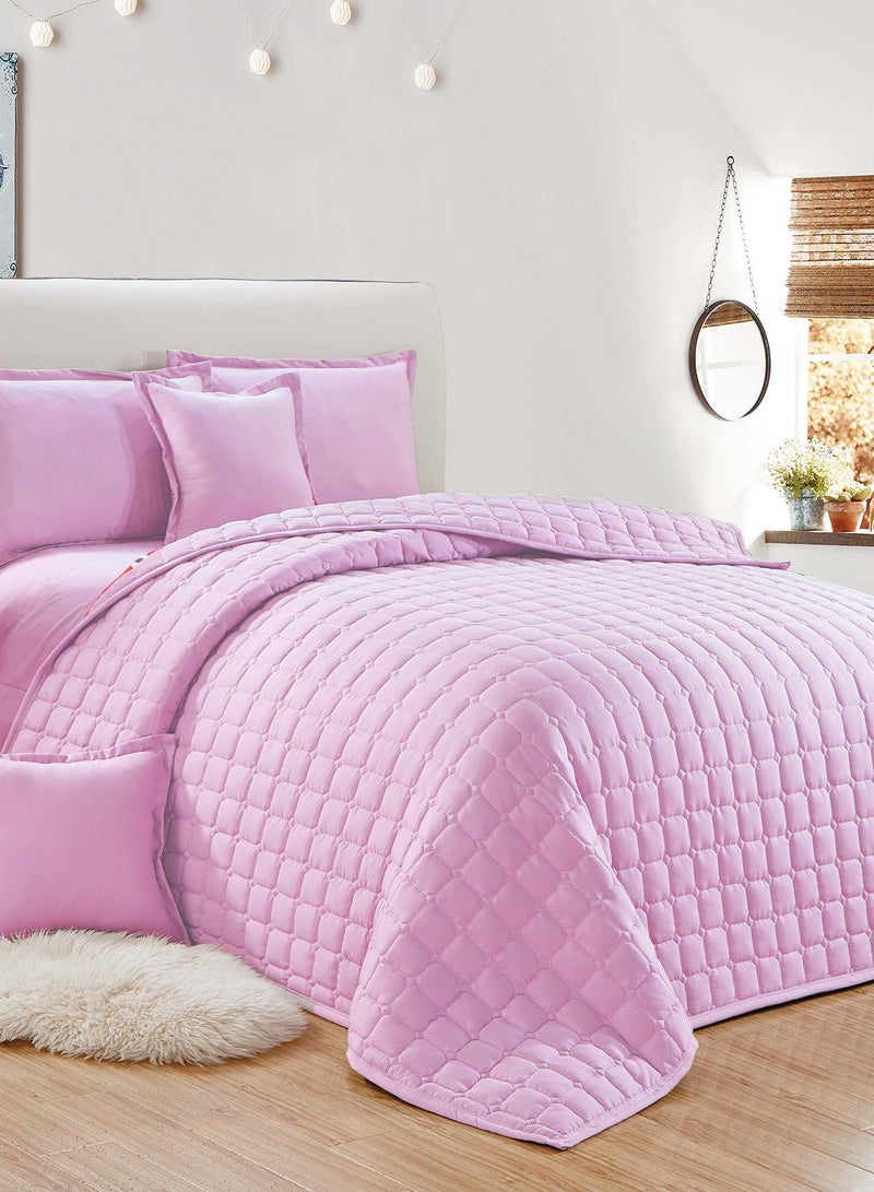 سليب نايت طقم لحاف سليب نايت 6 قطع مقاس كينج 220 × 240 سم طقم سرير قابل للانعكاس مزدوج بلون سادة لجميع الفصول - Image 1