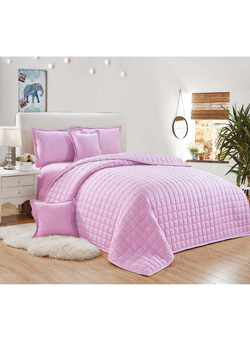 سليب نايت طقم لحاف سليب نايت 6 قطع مقاس كينج 220 × 240 سم طقم سرير قابل للانعكاس مزدوج بلون سادة لجميع الفصول - Image 2