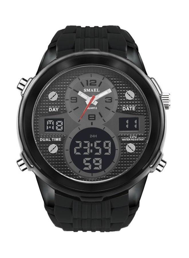 NIBEMINENT unisex Water Resistant Silicone Analog+Digital Watch 1273