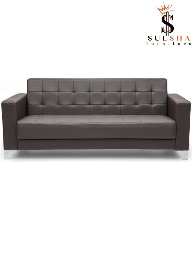 SULSHA Sulsha New High Quality Office Sofa Leisure Design Office Waiting Sofa Lounge Area Sofa  5-Seater Modern Reception Sofa 3+1+1 Coffee color - Image 2