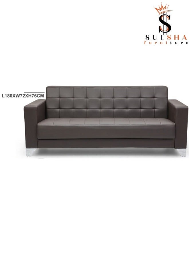 SULSHA Sulsha New High Quality Office Sofa Leisure Design Office Waiting Sofa Lounge Area Sofa  5-Seater Modern Reception Sofa 3+1+1 Coffee color - Image 3
